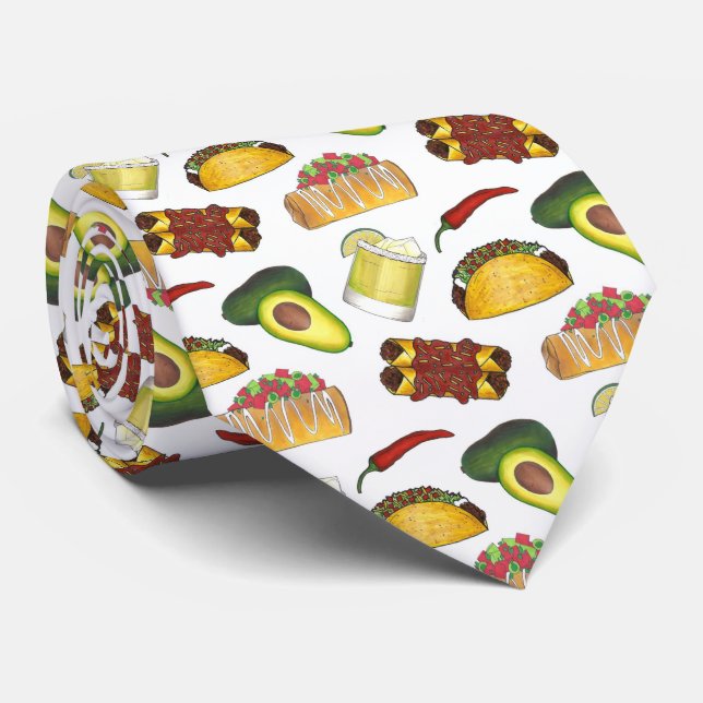 Mexican Tex Mex Food Taco Enchilada Chimichanga Tie (Rolled)