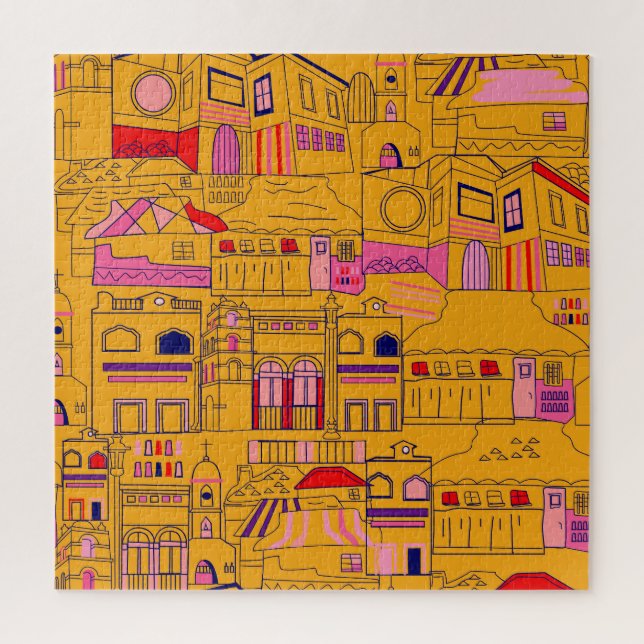 Mexican Textile Seamless Pattern Design Jigsaw Puzzle (Vertical)