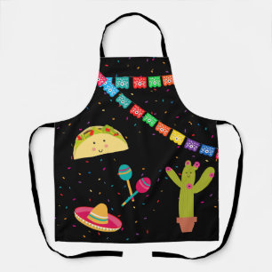 Mexican Theme Cute Colourful Summer Party  Apron