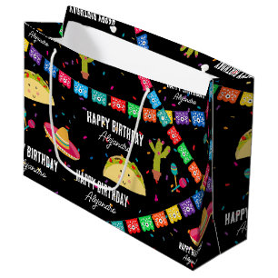 Mexican Theme Fiesta - Taco Bout a Birthday Party Large Gift Bag