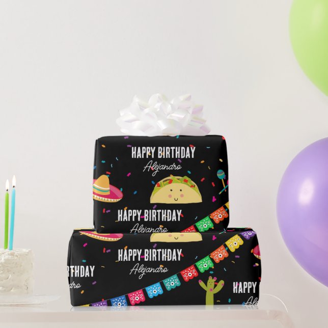 Mexican Theme Fiesta - Taco Bout a Birthday Party Wrapping Paper (Party Gifts)