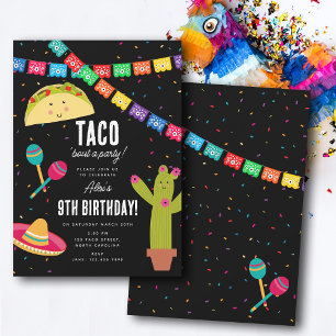 Mexican Theme Fiesta - Taco Bout a Party Birthday  Invitation