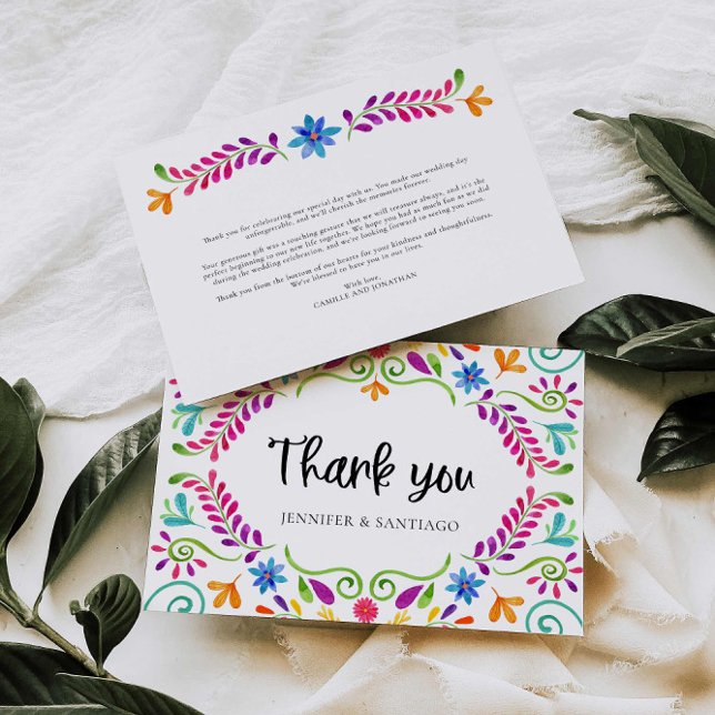 Mexican Themed Wedding Thank you card (Mexican themed Wedding Thank you Card)
