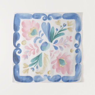 Mexican Tile Art Pastel Tapestry