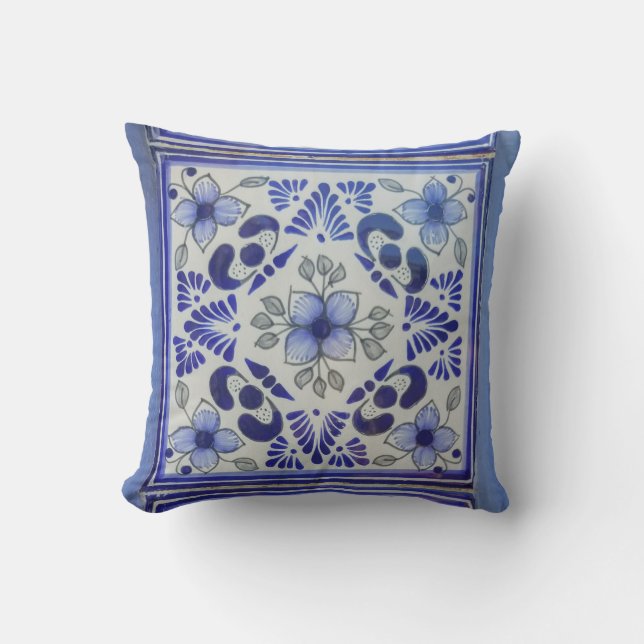 Mexican Tile | Talavara |  Mexico Ceramic Cushion (Front)