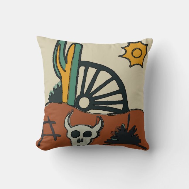 Mexican Tile Western Desert Cushion (Front)