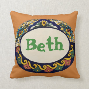 Mexican Tiles Design Cushion