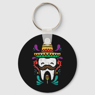 Mexican Tooth Funny Cinco De Mayo Dentist Dental I Key Ring