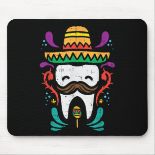 Mexican Tooth Funny Cinco De Mayo Dentist Dental I Mouse Mat