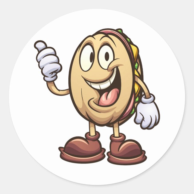 mexican torta classic round sticker (Front)