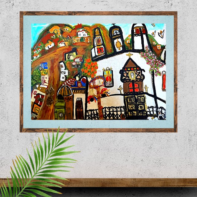 Mexican Town White Church Traditions Poster (Creator Uploaded)