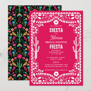 Mexican Traditional Floral Fiesta Bridal Shower Invitation
