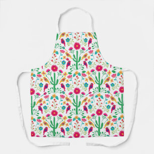 Mexican Traditional Floral Folk Art Bright Colors Apron