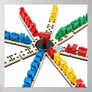 Mexican Train Game Design Poster