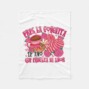 Mexican Valentine Eres La Conchita Que Endulza Mi  Fleece Blanket