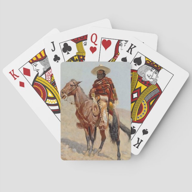 “Mexican Vaquero Horseman” by Frederick Remington Playing Cards (Back)