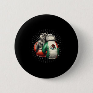 Mexican Vintage Style Boxing Flag Mexico Boxing Gl 6 Cm Round Badge