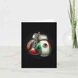 Mexican Vintage Style Boxing Flag Mexico Boxing Gl Card