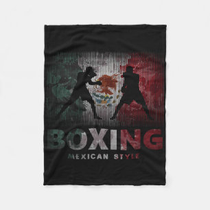 Mexican Vintage Style Boxing Great For A Boxer Fleece Blanket