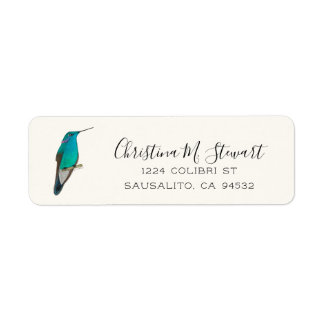 Mexican Violetear Hummingbird Return Address Label