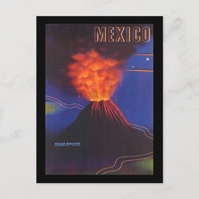 Mexican Volcano Postcard (Front)
