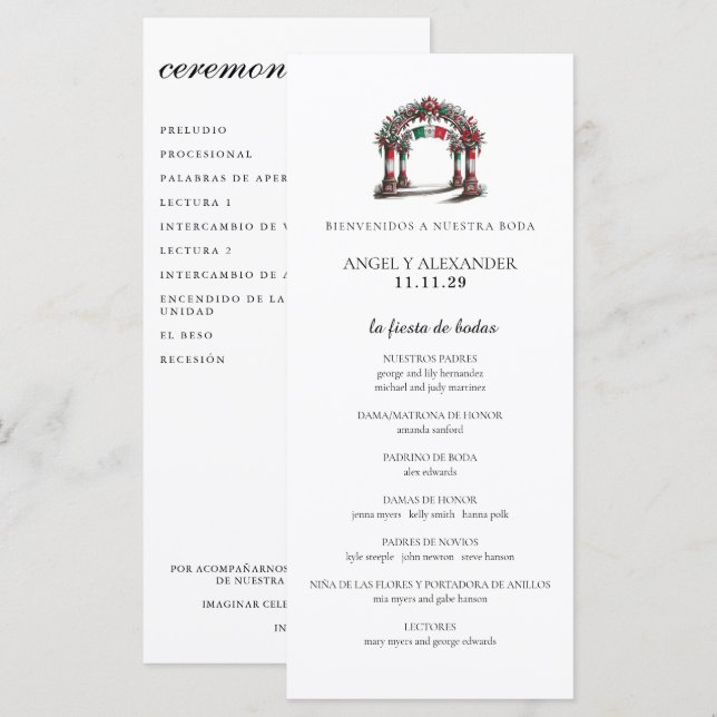 Mexican Wedding Celebration (Front/Back)