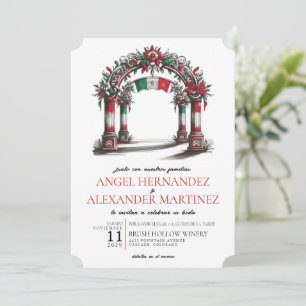 Mexican Wedding Celebration with Details & QR Code Invitation
