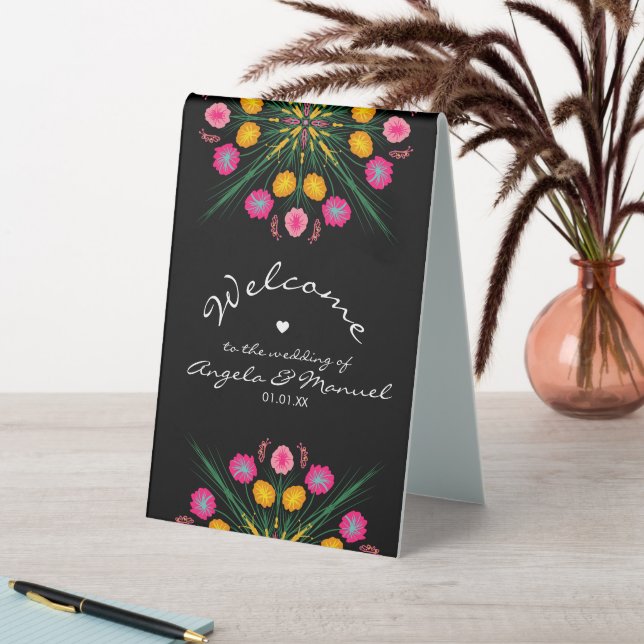 Mexican Wedding Welcome Floral Butterfly   (In SItu (Table))