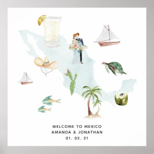 Mexican Wedding Welcome Poster