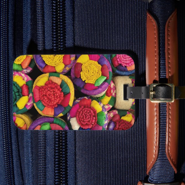 Mexican Wicker Luggage Tag (Front Insitu 4)