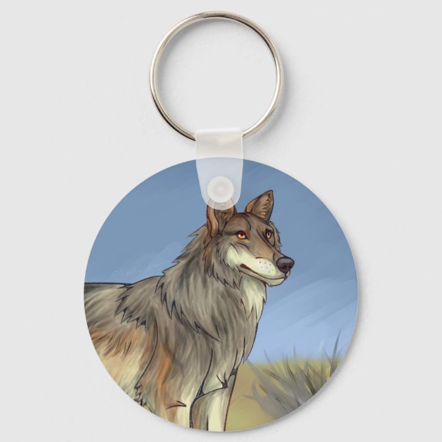 Mexican Wolf Key Ring (Front)