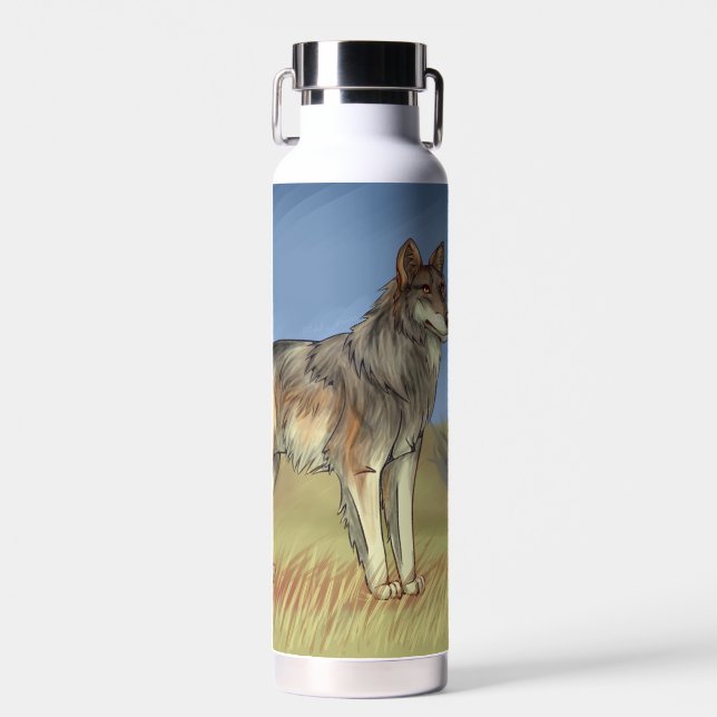 Mexican Wolf Water Bottle (Front)