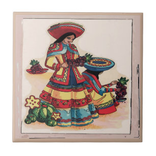 Mexican Women Tile Mural