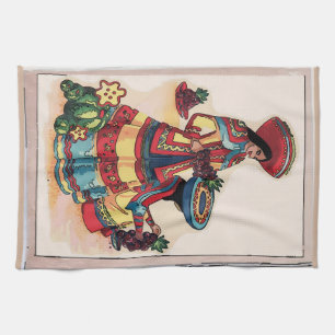 Mexican Women Tile Mural Tea Towel