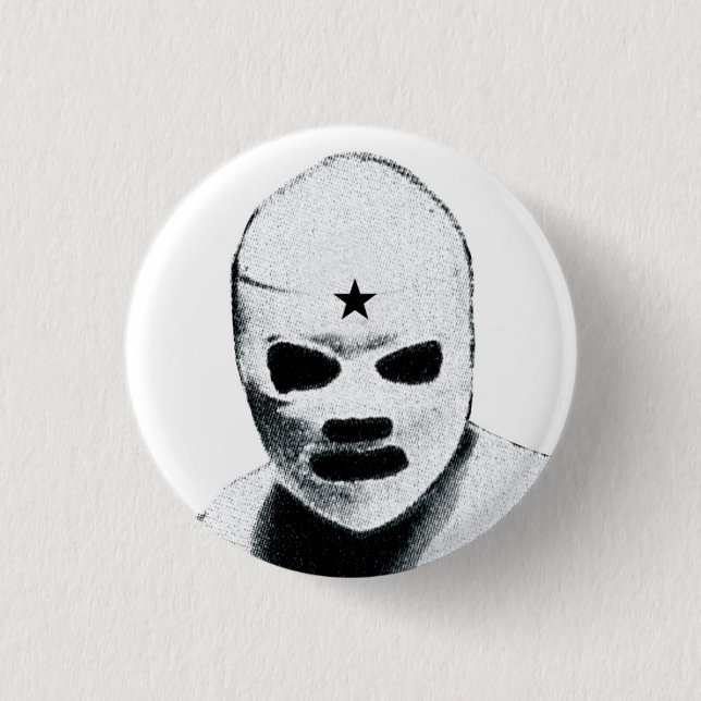 Mexican Wrestler 3 Cm Round Badge (Front)