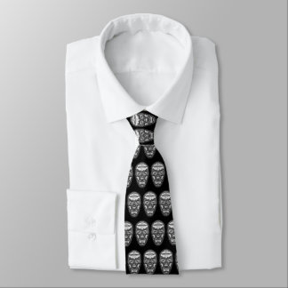Mexican Wrestling Luchador Black and White Tie