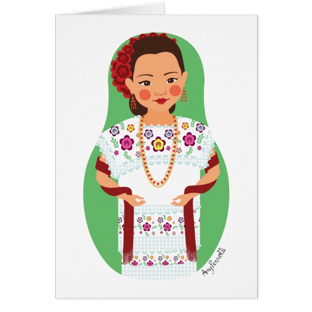 Mexican, Yucatan Matryoshka Card (Front)