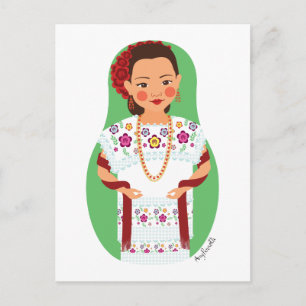 Mexican, Yucatan Matryoshka Postcard