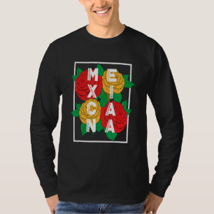 Mexicana Heritage Flower Traditional Cultural T-Shirt