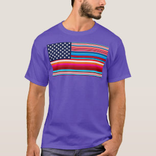 MexicanAmerican Pride Serape USA Flag T-Shirt
