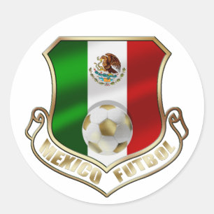 Mexicano Futbol badge emblem soccer Shield Classic Round Sticker