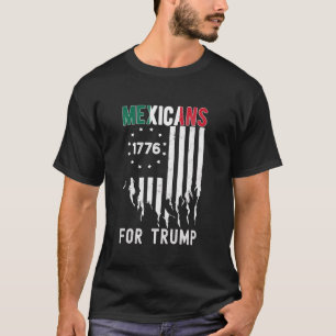 Mexicans For Trump 2024 Mexico Usa Friendship Flag T-Shirt