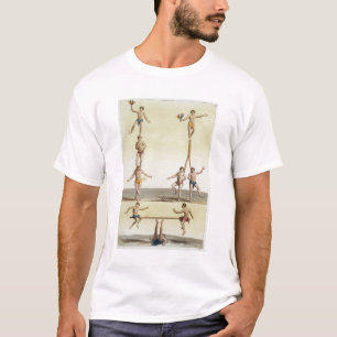 Mexicans Performing Gymnastics (colour litho) T-Shirt