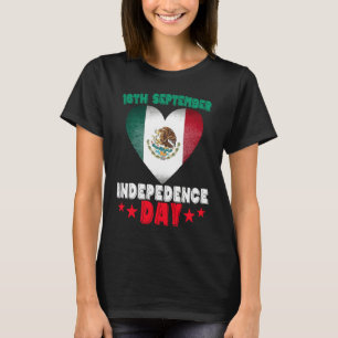 Mexico 16th September Independence Day Mexican Fla T-Shirt