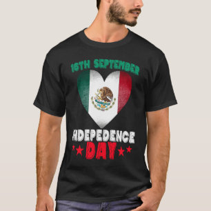 Mexico 16th September Independence Day Mexican Fla T-Shirt
