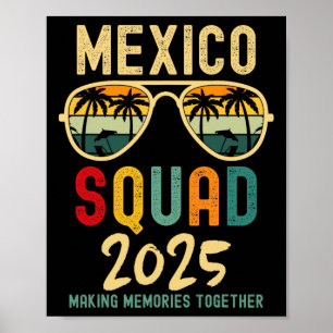Mexico 2025 Squad Tropical Beach Family Vacation M Poster