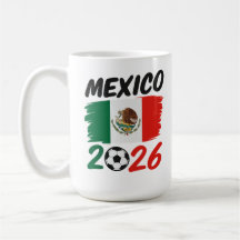 Mexico 2026 Soccer Fan Design with Football