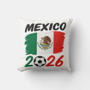Mexico 2026 Soccer Fan Design with Football Cushion