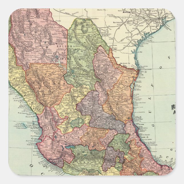 Mexico 7 square sticker (Front)
