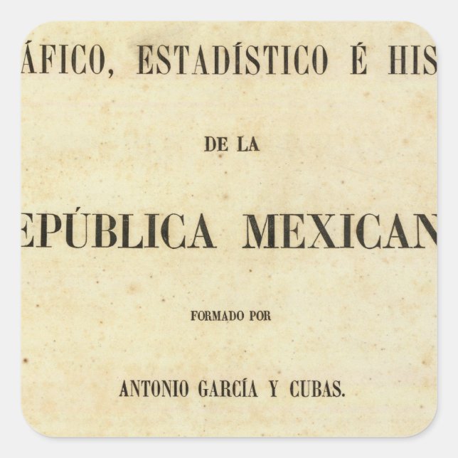 Mexico 7 square sticker (Front)